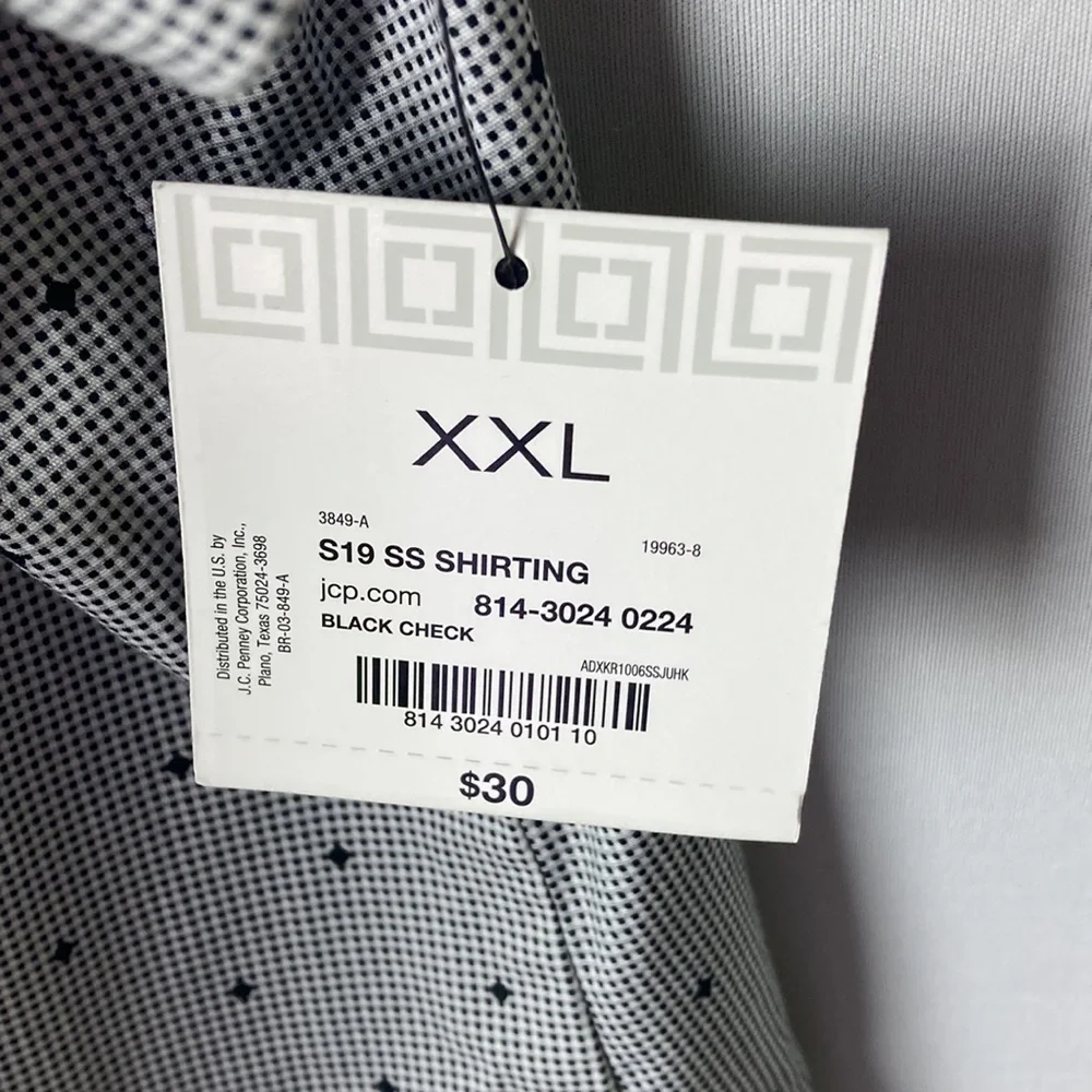 Liz, Claiborne, 2X, black and white short sleeve shirt - Picture 5 of 8